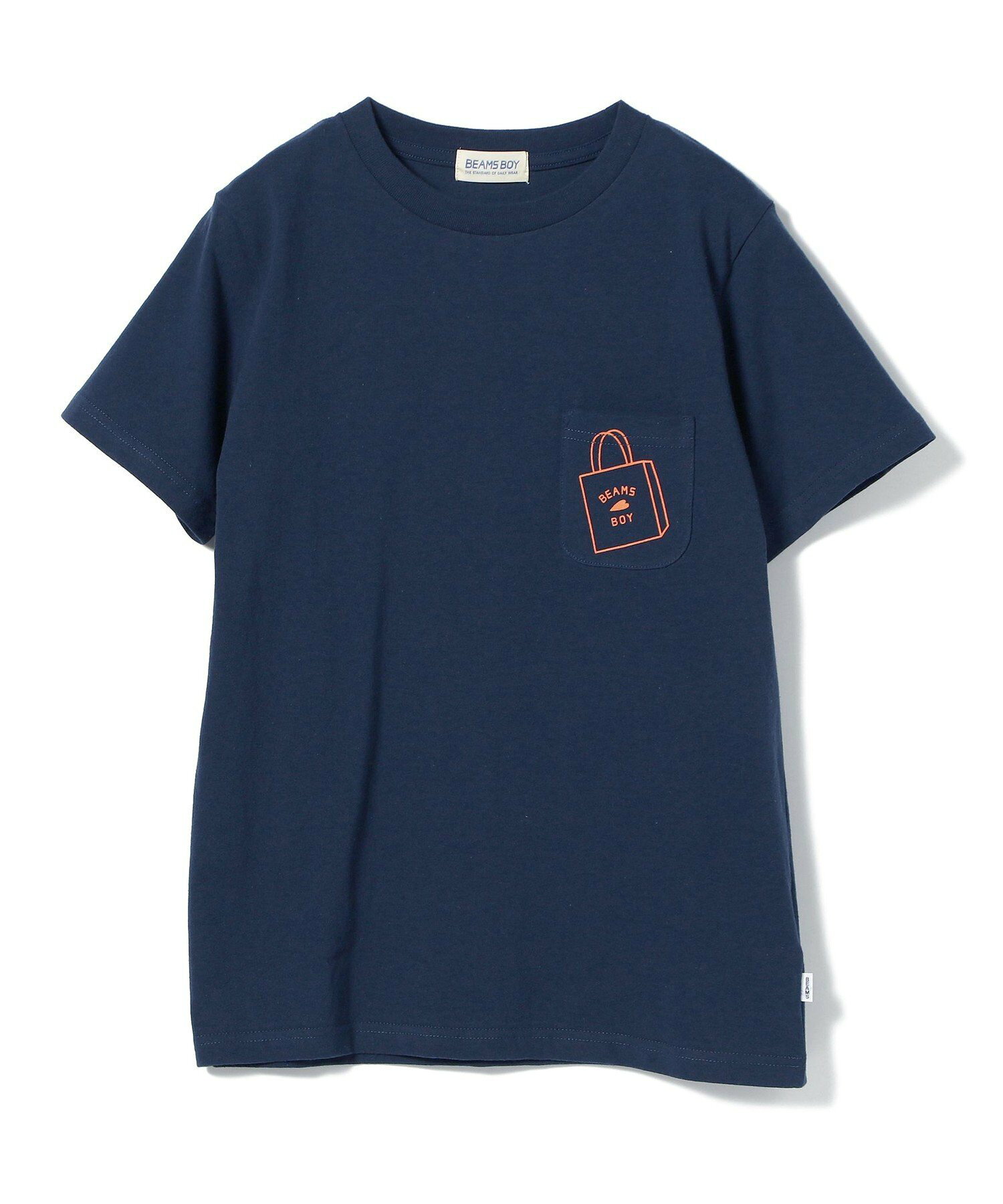 BEAMS BOY / ショップバッグロゴ ポケット Tシャツ